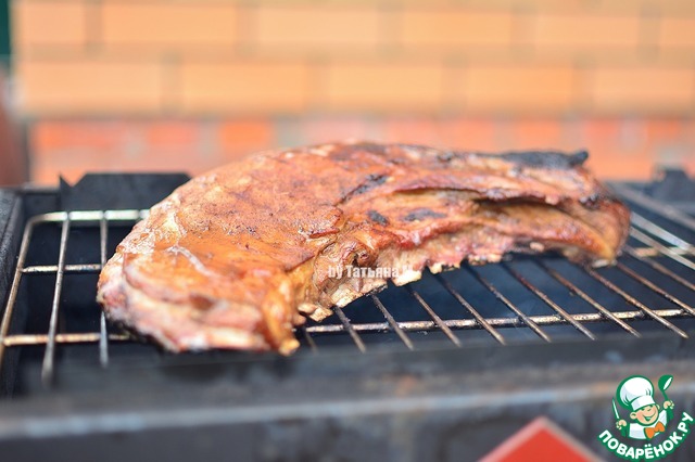 Lamb ribs grilled