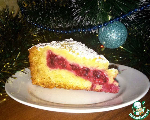 Honey cake with cranberries 