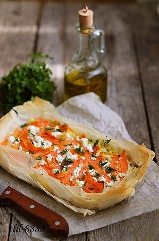 Тарт с нутом и морковью