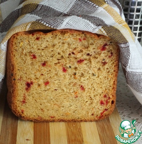 Bread with spelt flour and dried vegetables