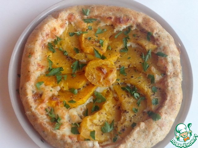 The pumpkin pie and cheese