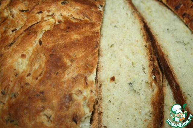 Bread zucchini with herbs