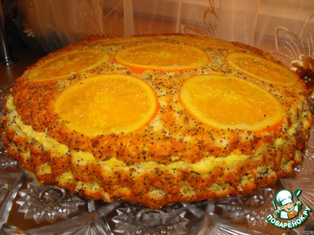 Orange cake with poppy seeds