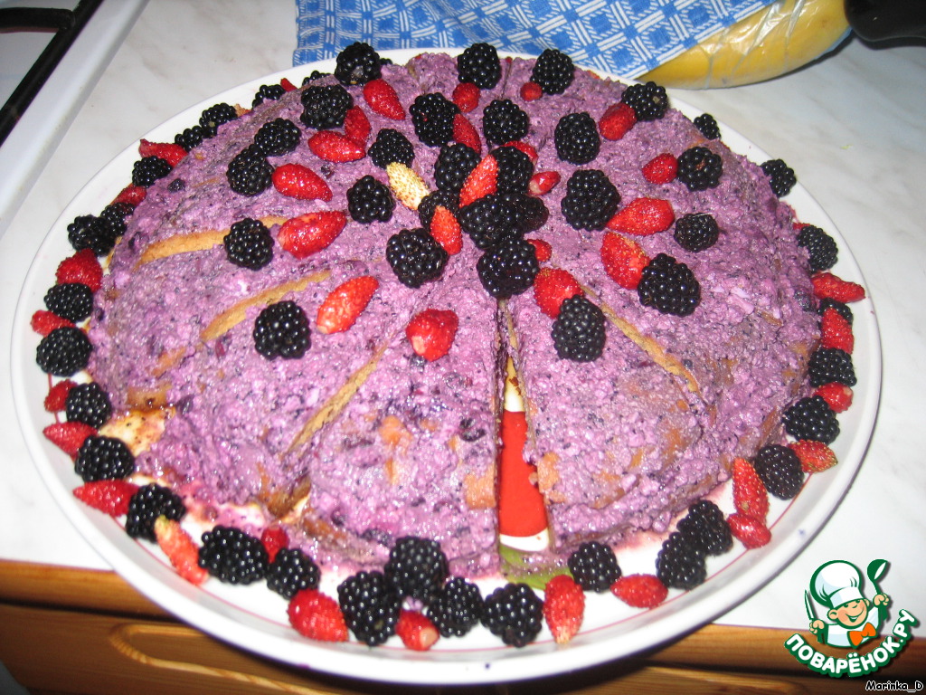 Черничный пирог из гречишной муки