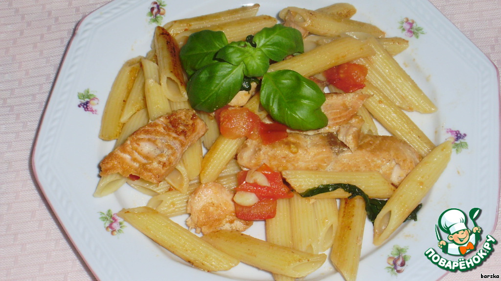 Pasta with salmon