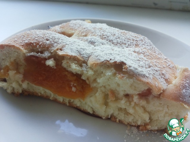 Пирог с персиками