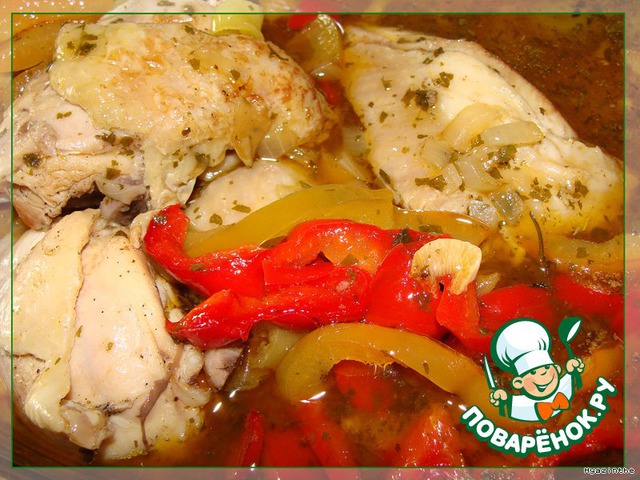 Chicken with mixed capsicum