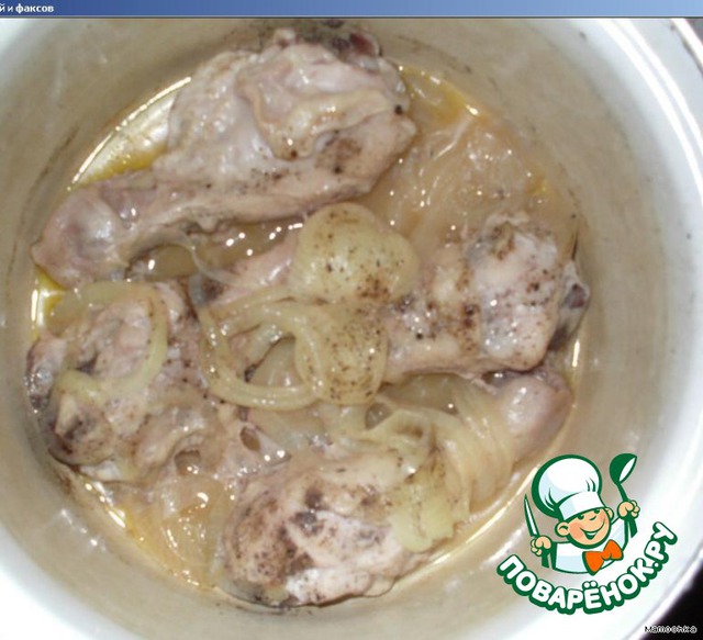 Lazy chicken in onion sauce