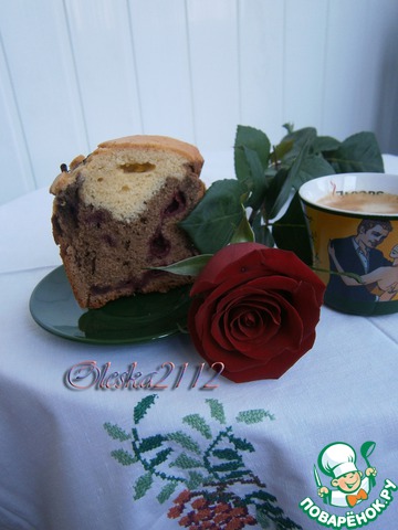 Cupcake coffee-chocolate cherry