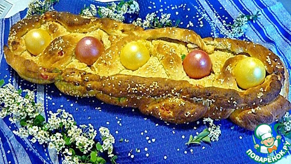 Греческий пасхальный хлеб