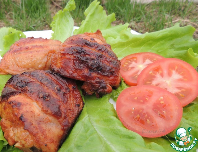 Chicken thighs in yogurt and soy sauce