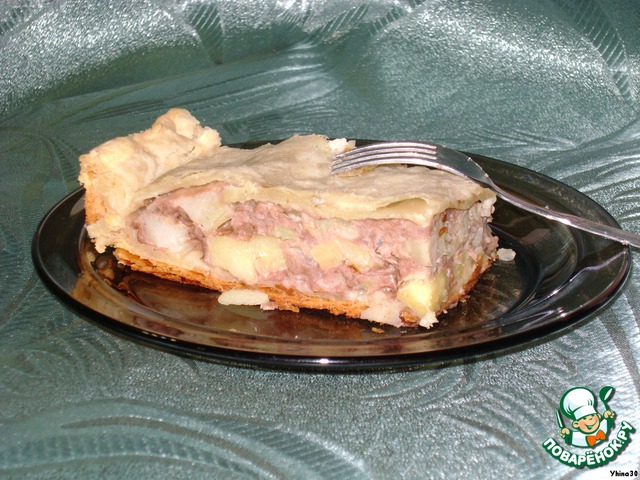 Пирог мясной с цветной капустой