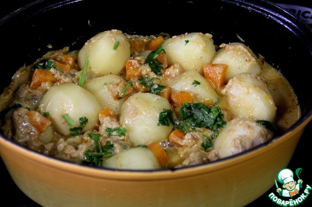 Roast new potatoes in coconut milk