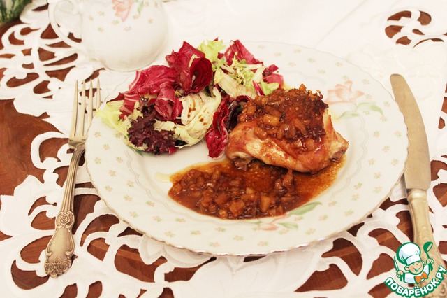 Chicken thigh in ginger sauce