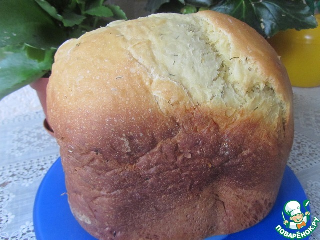 Bread with melted cheese