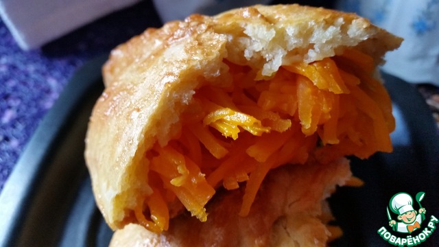 Пирожки духовые с морковкой