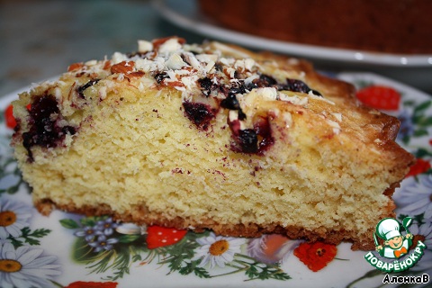 Blueberry pie with almond crumb
