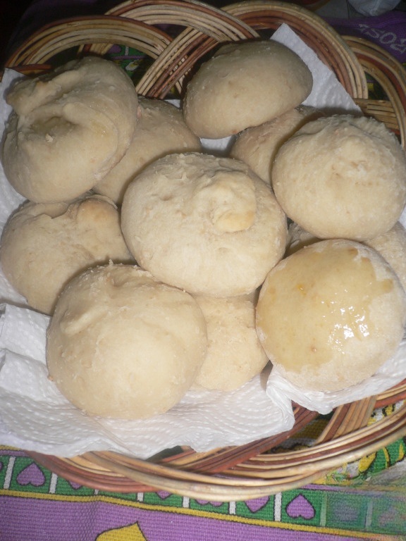 Арахисовые булочки с бананом