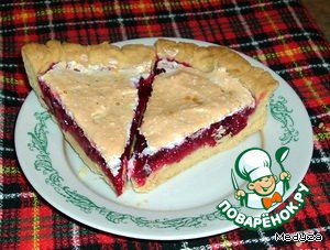 Sweet cake with cranberries