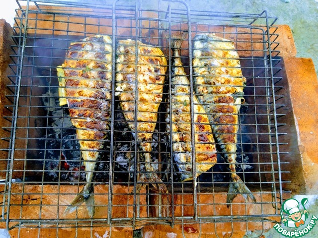 Mackerel on the grill