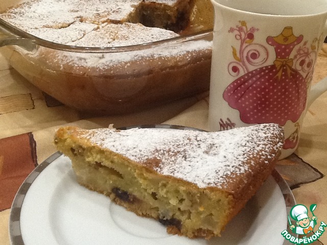 Pear pie with chocolate