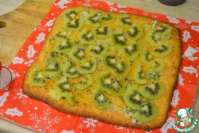 Corn cake with cheese