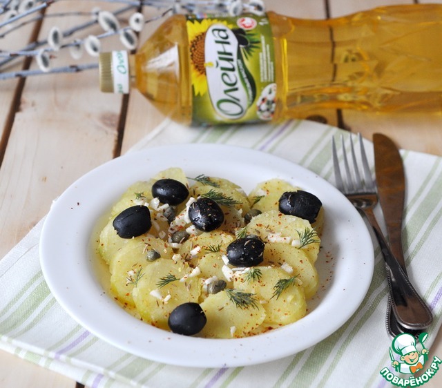 Пряный картофель с маслинами и каперсами