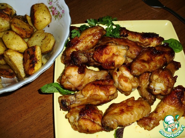 Caramel chicken wings