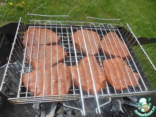 Beef steaks in the marinade Bloody Mary