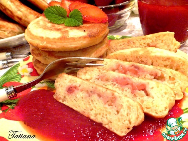 Pancakes, cereal and fruit yield of bread