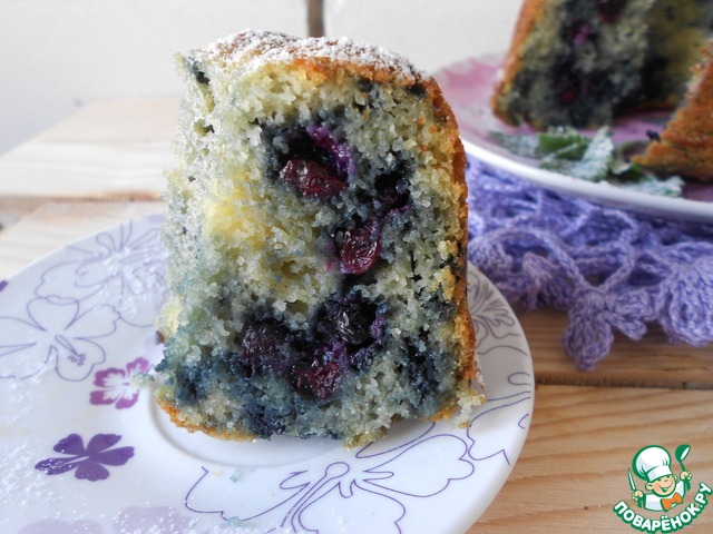 Tender muffins with blueberries