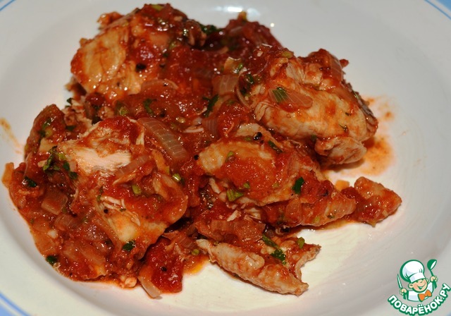 Chakhokhbili of chicken Breasts