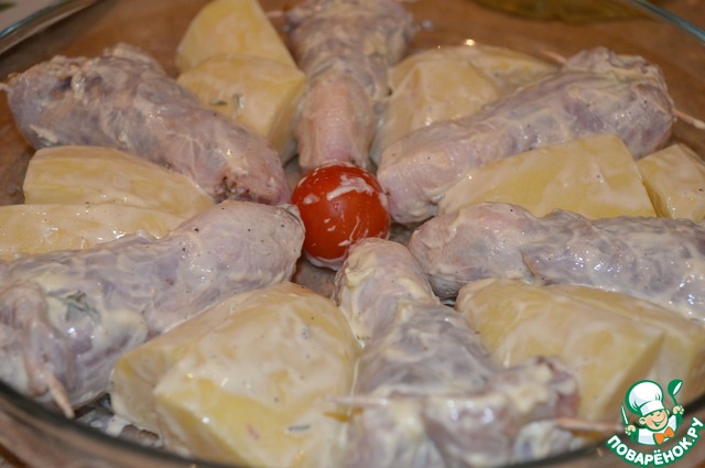 Stuffed chicken legs