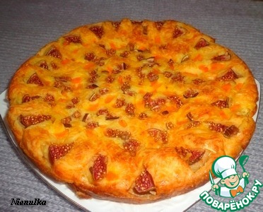 Сырный пирог с тыквой и инжиром