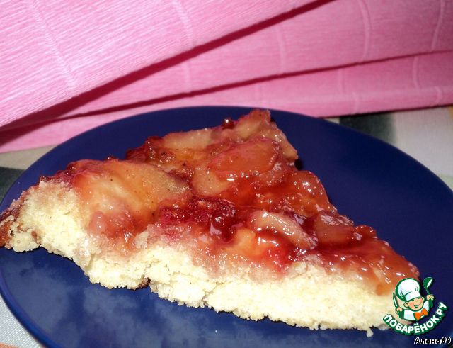 Домашний пирог с грушами и клюквой