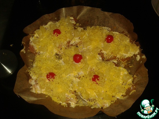 Spicy chicken breast with pineapple