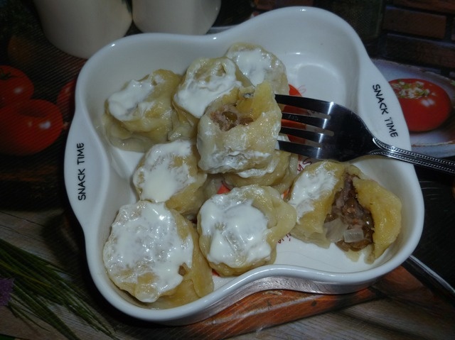 Пельмени с чечевицей