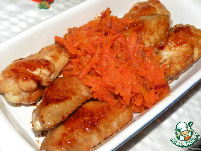 Sweet wings with a sugar carrot