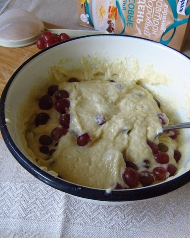 Рисовые кексы-пудинги с виноградом