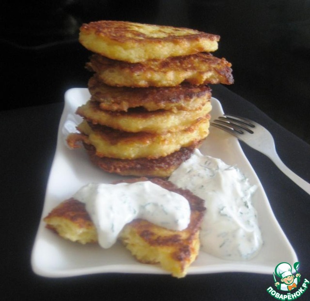 Cheese fritters with couscous