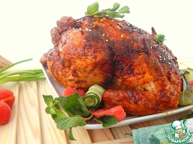 Chicken with grapefruit and rosemary