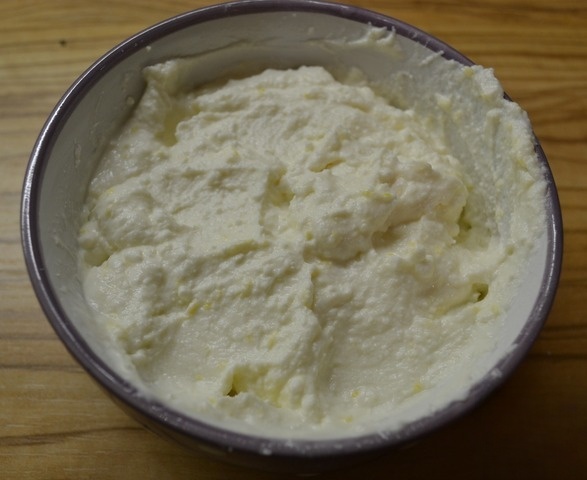 Pancake cake with lemon curd