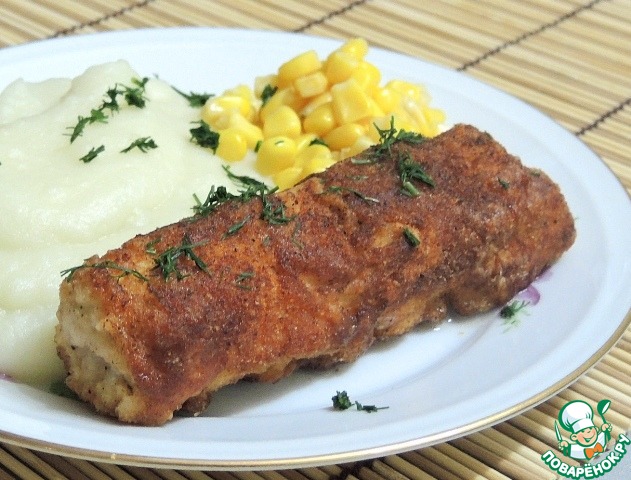 Chicken breast in sweet breadcrumbs