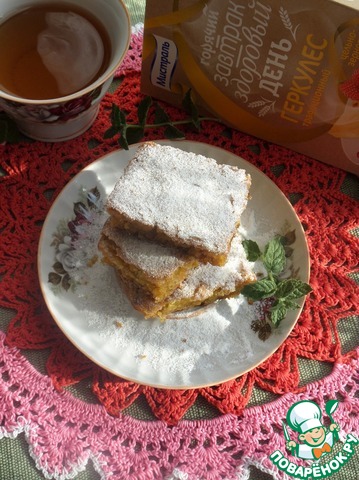 Oatmeal pie with carrots 