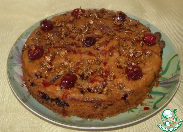 Vegetable gingerbread with Apple and cherry