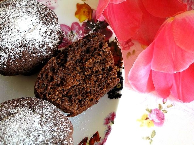 Шоколадно-черничные кексы