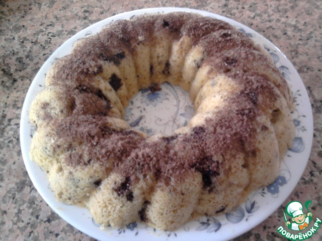 Кекс с яблоками в микроволновке