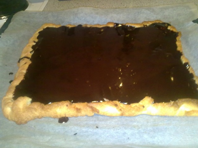 Chocolate tart with pears