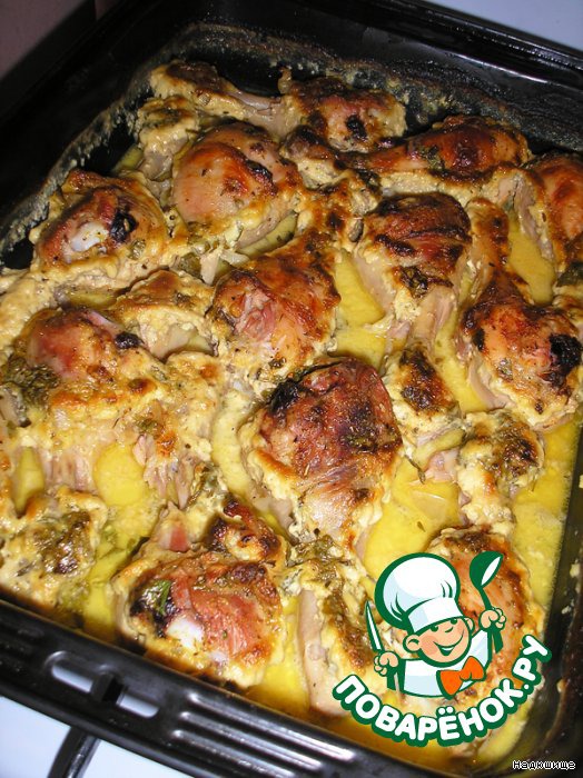 Place the chicken in a cream sauce