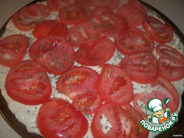 Фокачча с помидорами и сыром